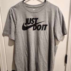 Kids Large Gray Nike Tee Shirt